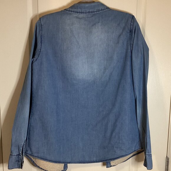 Ci Sono Women's Sherpa Lined Denim Jacket Size M Casual Work - Picture 6 of 8